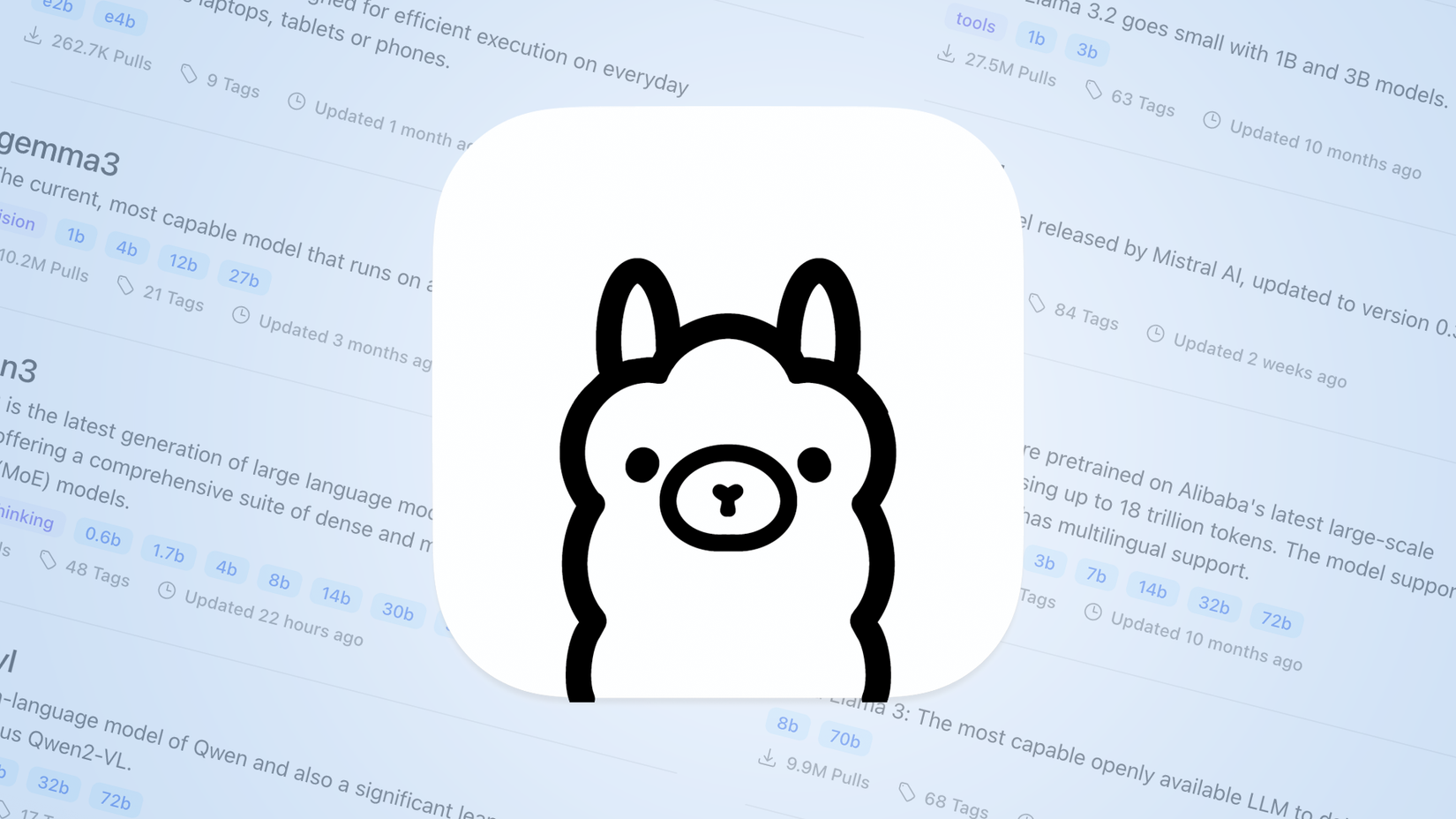 Логотип Ollama.