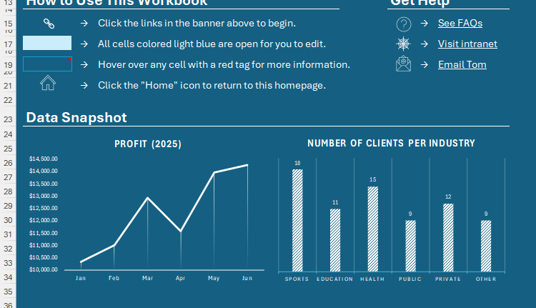 Web Page Excel Example Your Microsoft Excel File Needs a Homepage Worksheet