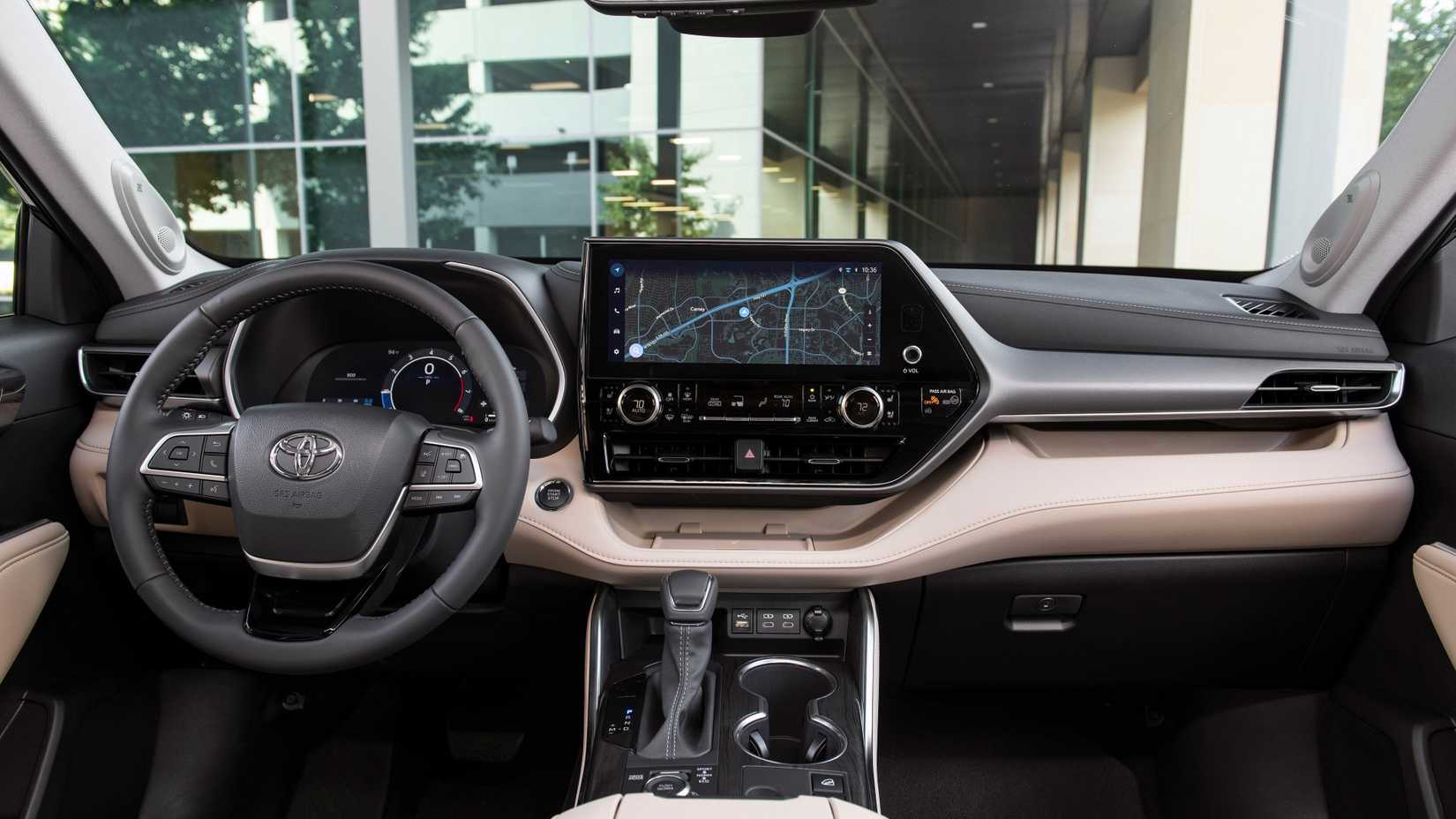Shot of the dashboard in a 2025 Toyota Highlander