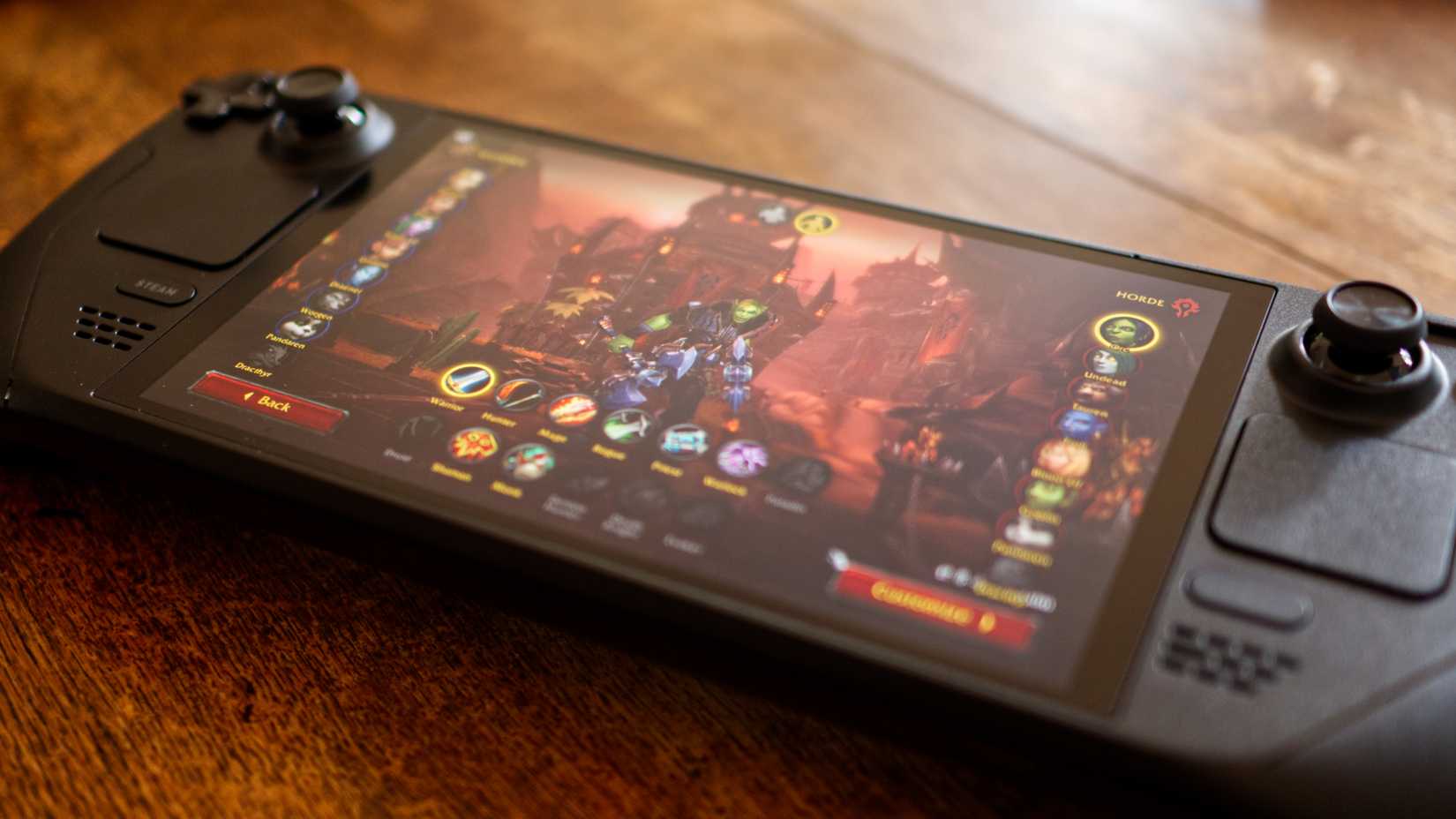 World of Warcraft on a Steam Deck.