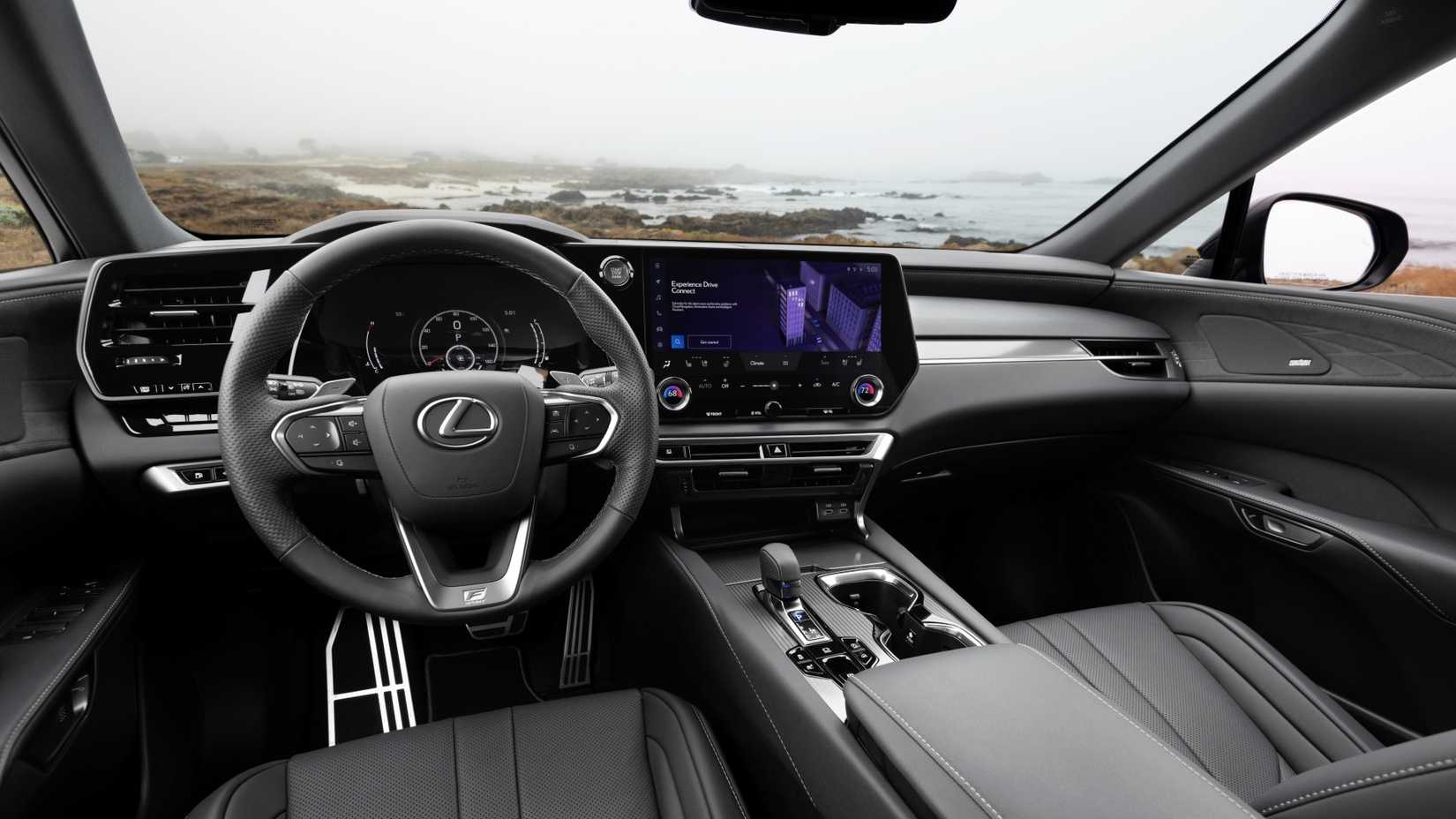 Shot of the dashboard in a 2025 Lexus RX.