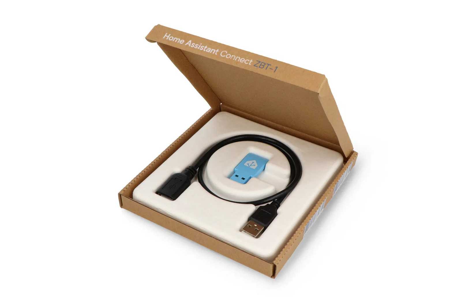 Assistente de casa Connect ZBT-1 USB Dongle na caixa.