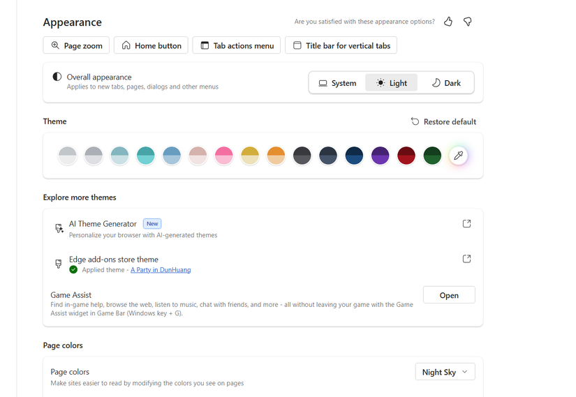 Changing the appearance.