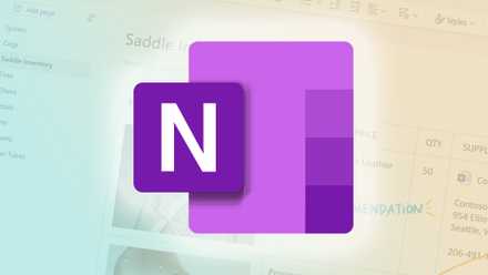 Microsoft OneNote logo.