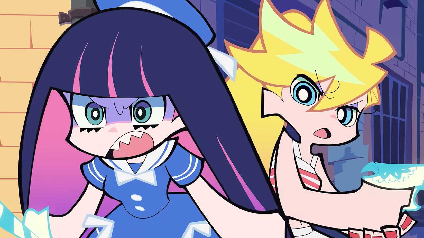 Panty and Stocking from an episode of New Panty & Stocking with Garterbelt.