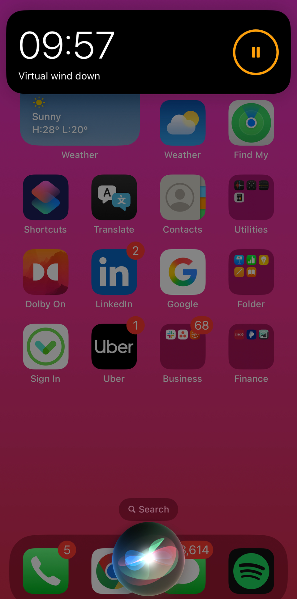 Using a Visual Wind-Down Timer with Siri.