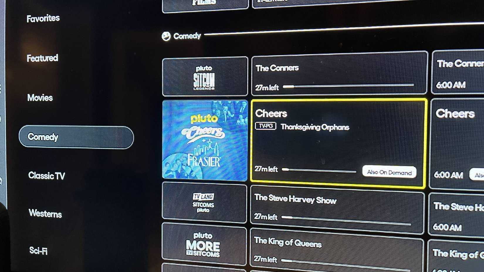 The Pluto TV channel Pluto Cheers + Frasier