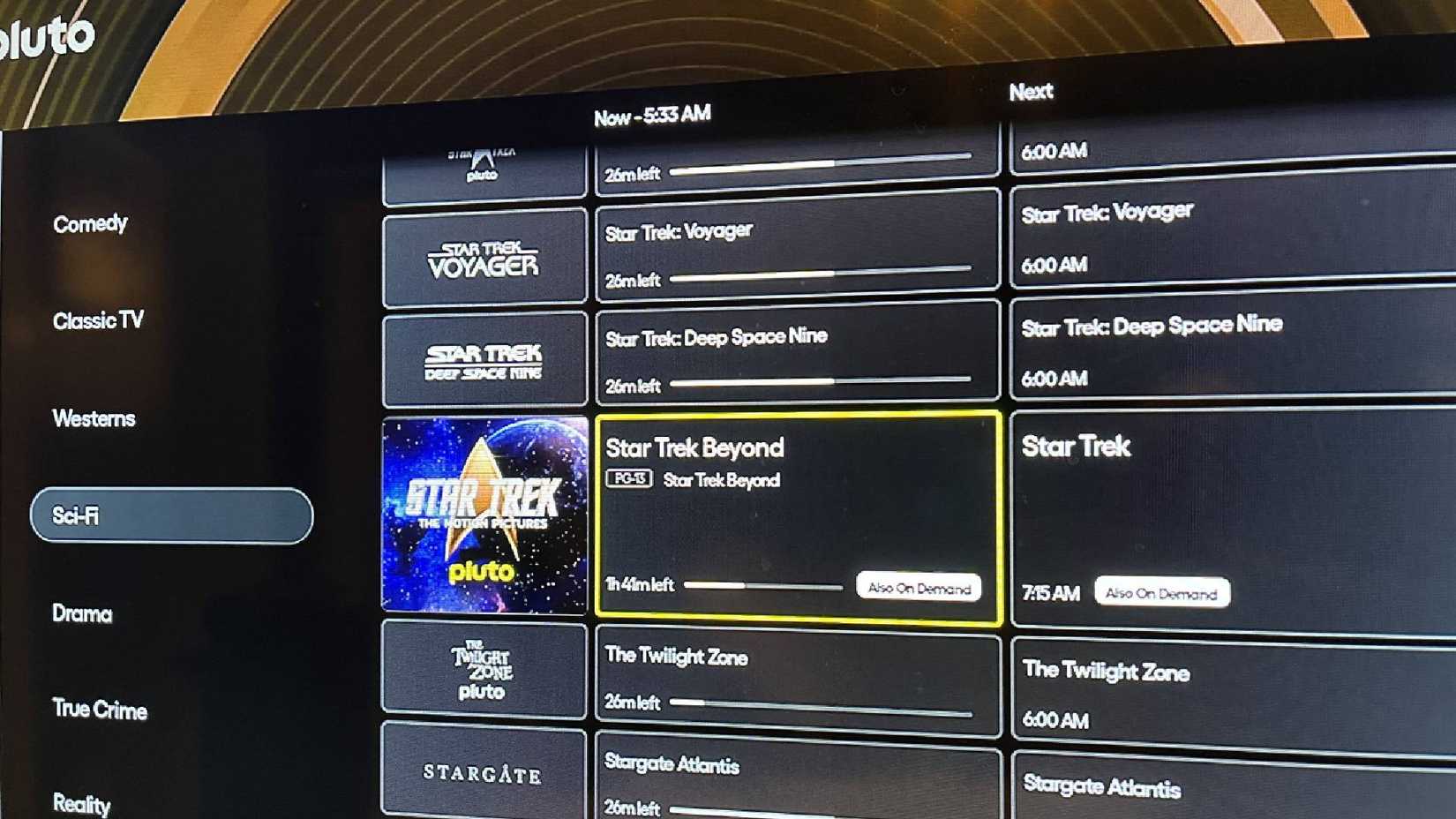 Pluto TV Channel Star Trek The Motion Pictures
