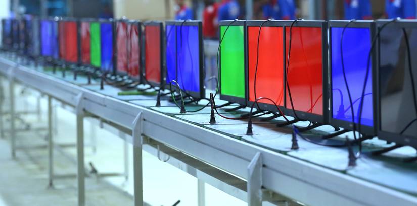 LED LCD TV manufacturing and testing lab.