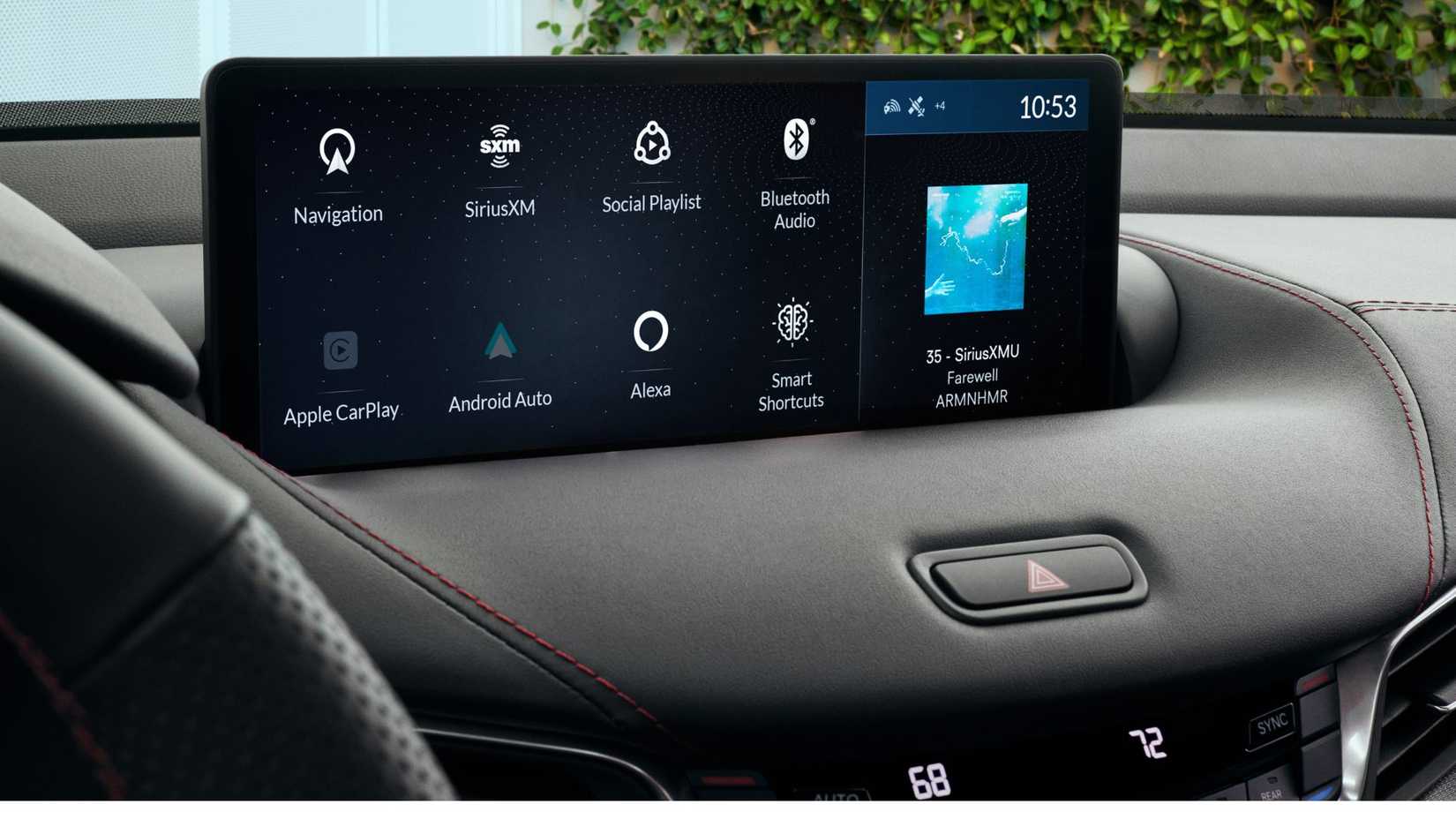 Close-up shot of the infotainment screen in a 2024 Acura TLX A-Spec.