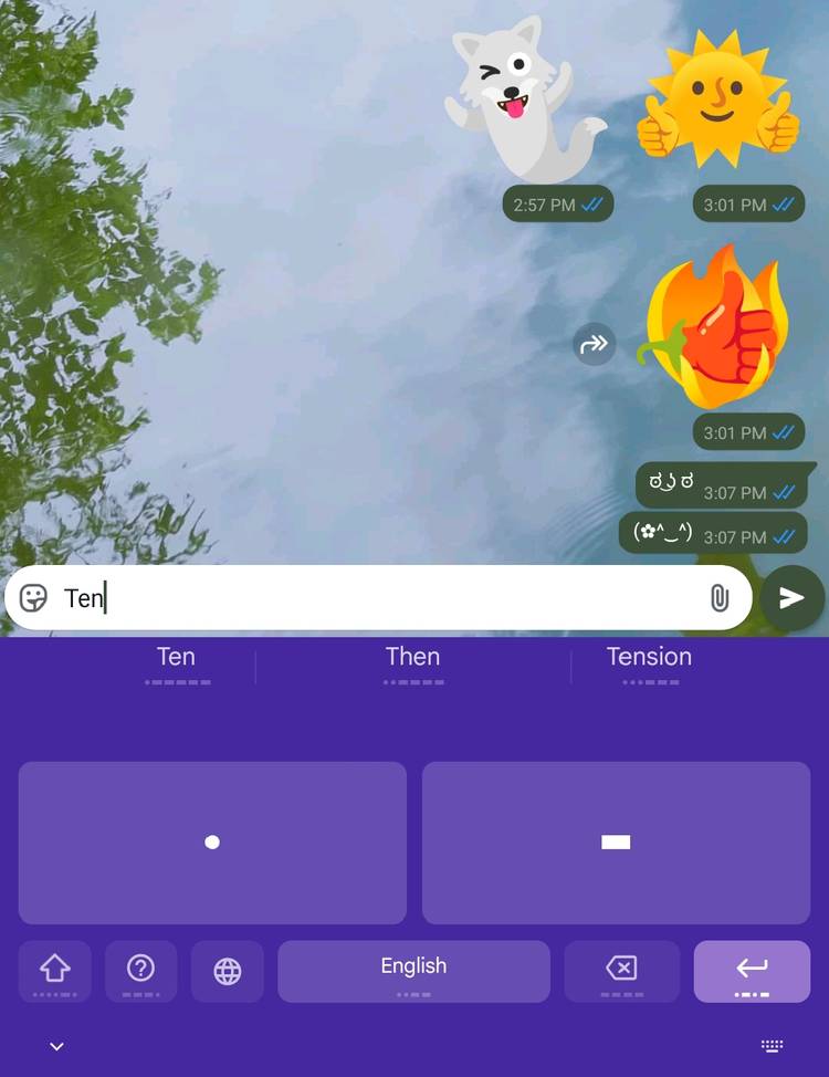 Digitando o código MORSE com GBOLE.