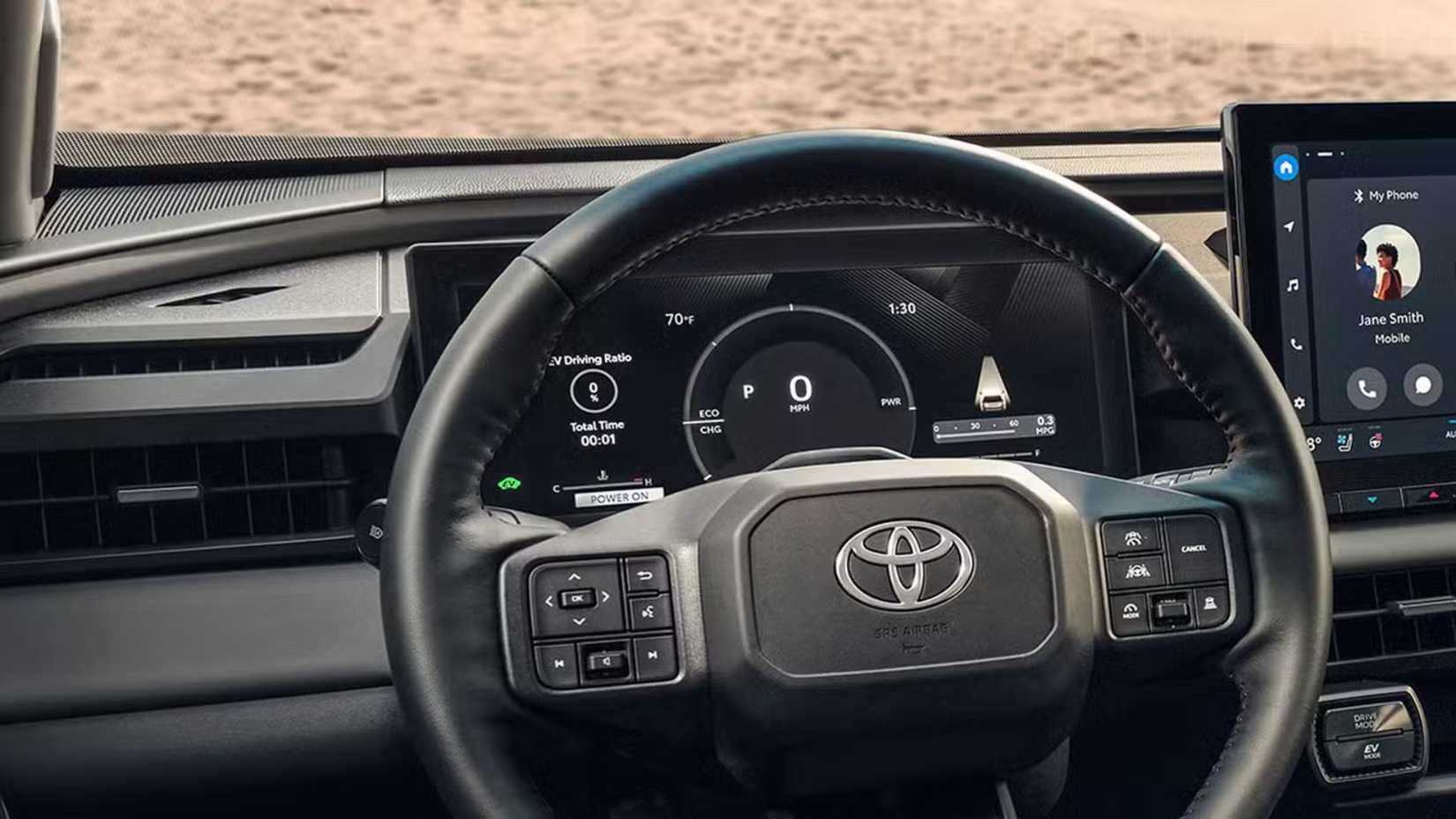 Close-up shot of the digital instrument cluster in a 2026 Toyota RAV4.