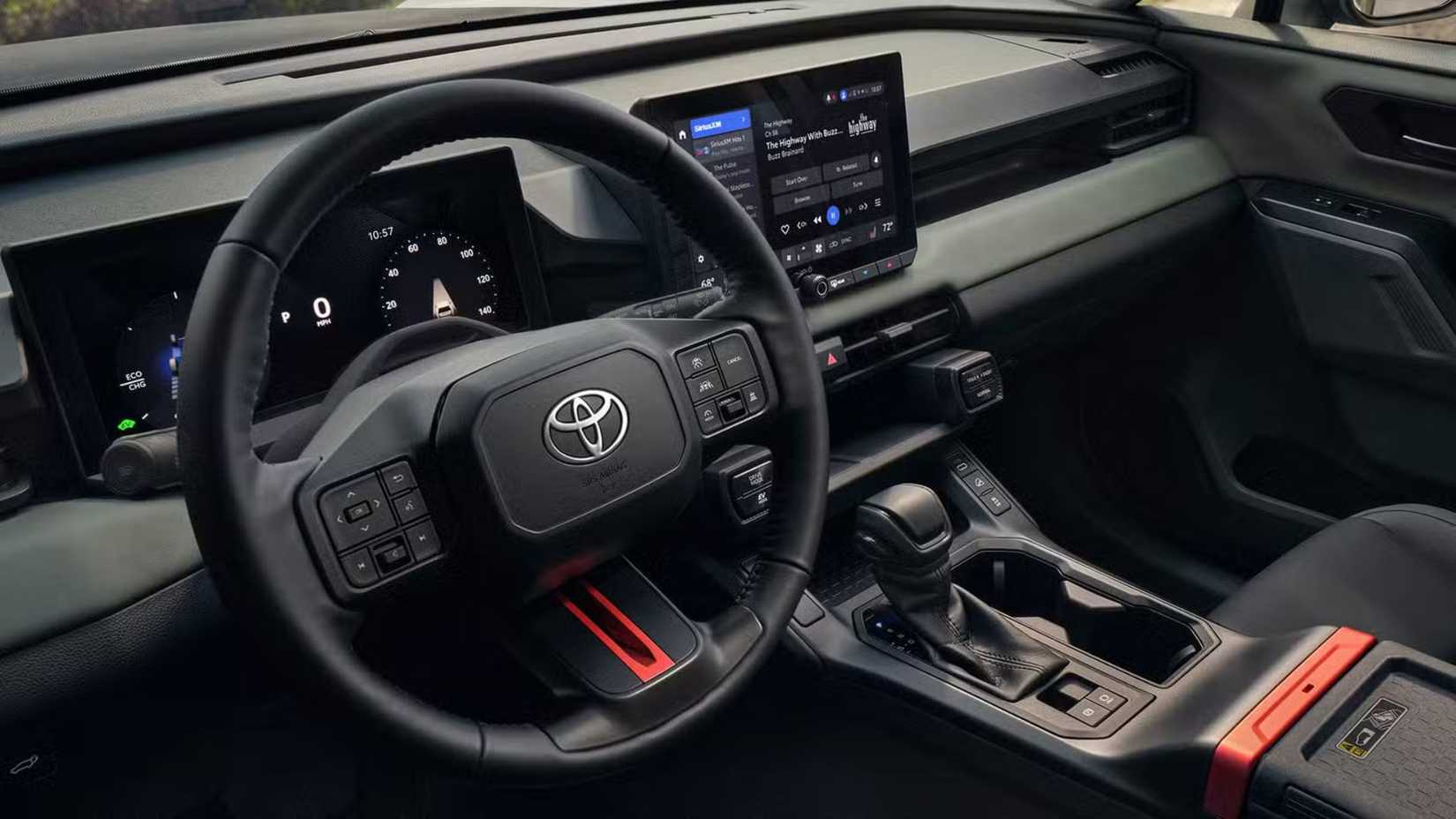 Close-up shot of the dashboard in a 2026 Toyota RAV4.