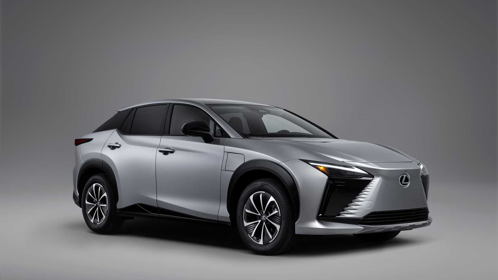 Front 3/4 shot of a 2026 Lexus RZ