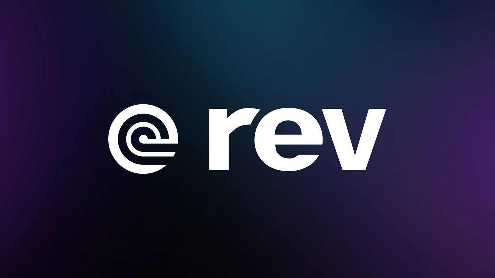 O logotipo do Serviço de Transcrição Rev.