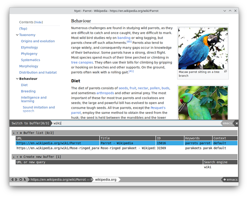 Uma captura de tela do navegador da Web do NYXT.