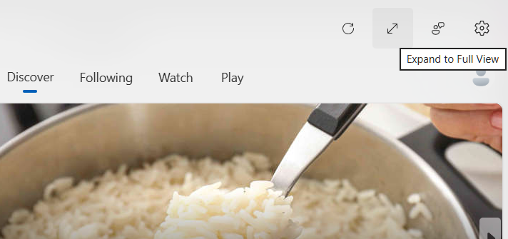Expandindo o painel Widgets para visualização completa e refrescante, descubra o conteúdo.