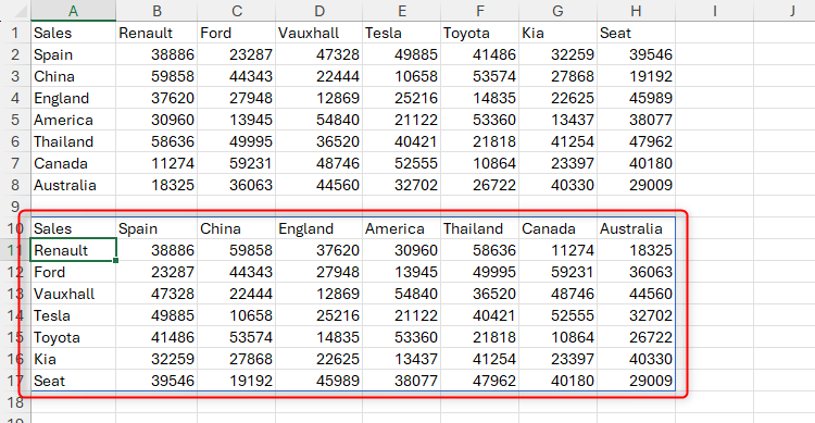 Excel Matrix Restructure How to Restructure Data in Microsoft Excel
