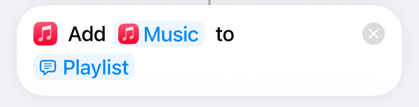 Adicione música à ação da lista de reprodução nos atalhos da Apple.