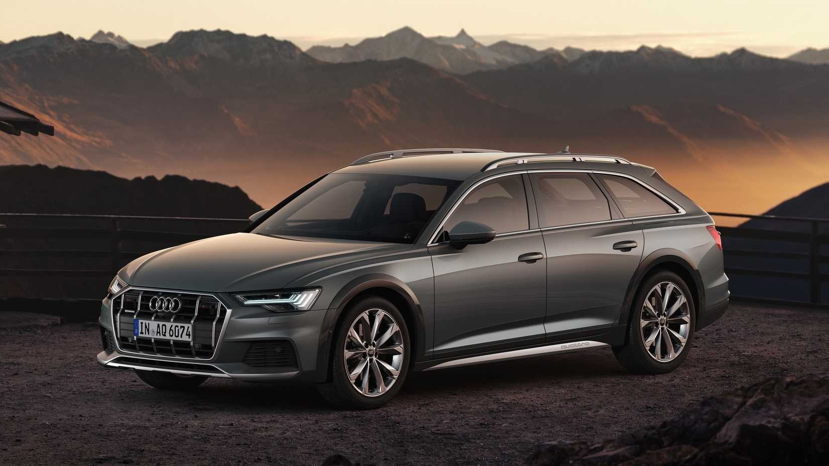 Front 3/4 shot of a 2020 Audi A6 Allroad