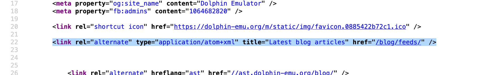 RSS Feed vinculado no código -fonte HTML