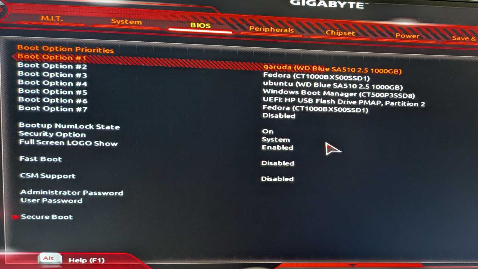 Configurando a prioridade da inicialização no UEFI BIOS da placa -mãe Gigabyte.