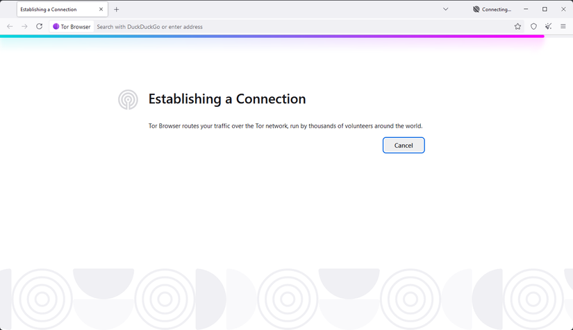 Connecting to the TOR network.