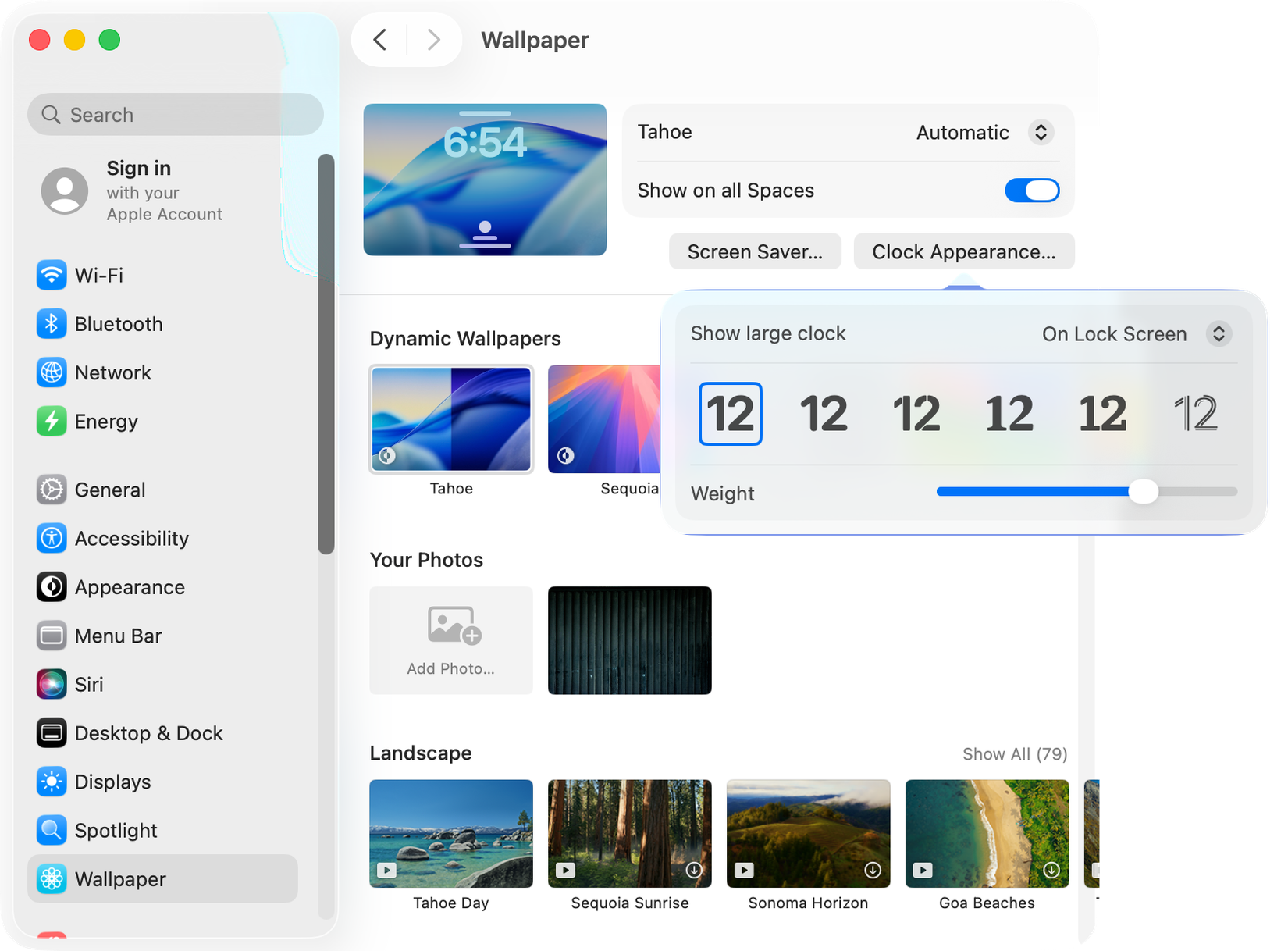 Customize the watch at MacOS 26.
