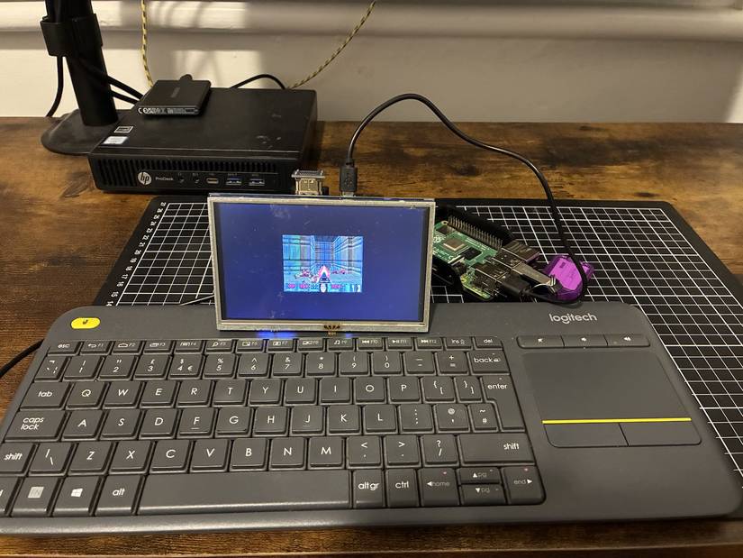 DOOM Running in DOSBox on a Raspberry Pi.