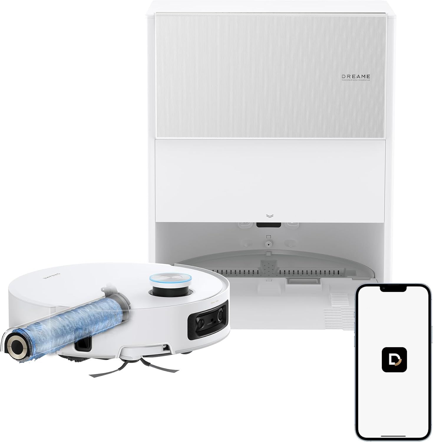 The Dreame Aqua10 Ultra Roller Robovac Keeps Carpets Dry and