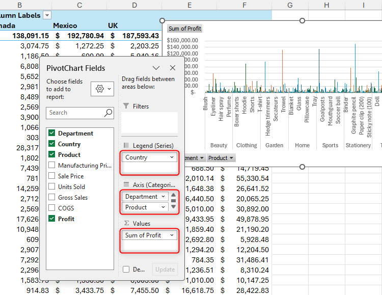 How to Insert and Use a PivotChart in Microsoft Excel