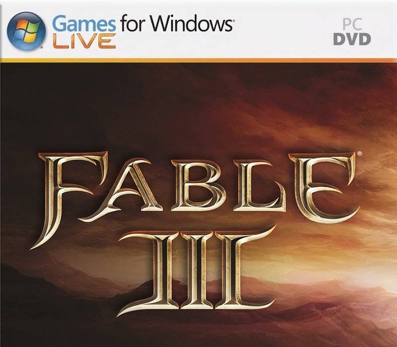 Fable 3 logo with Games for Windows Live logo above it.