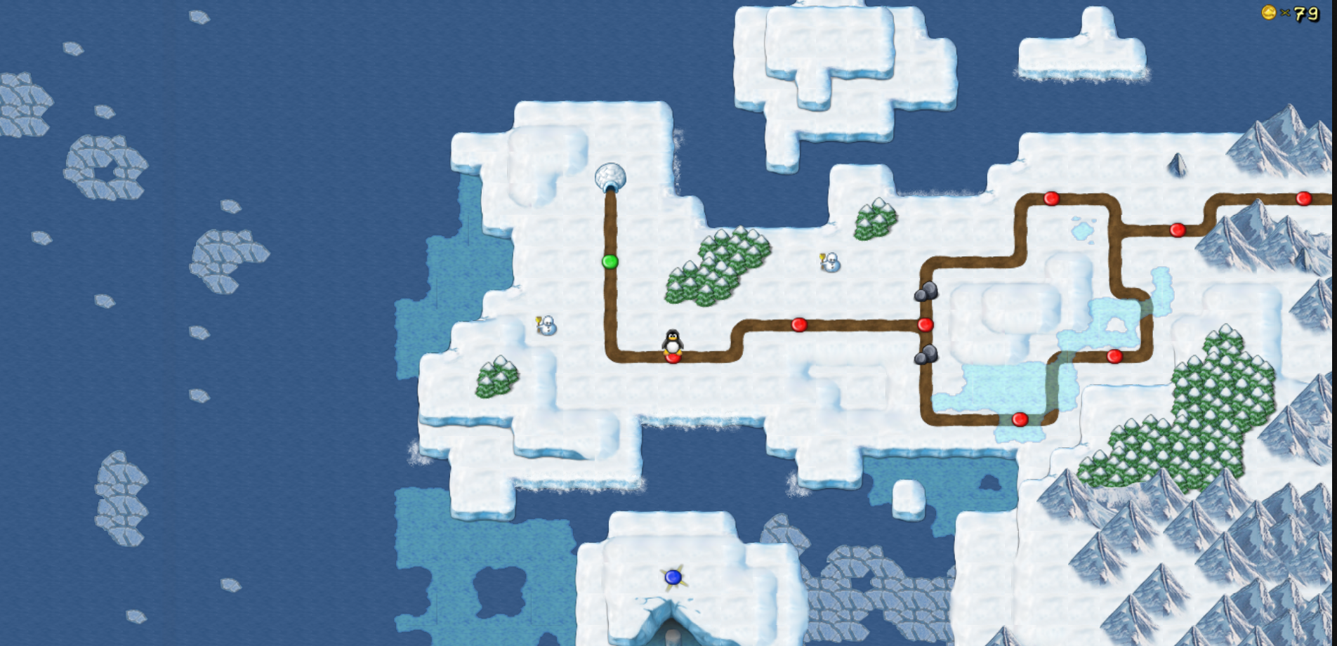 game map of SuperTux game