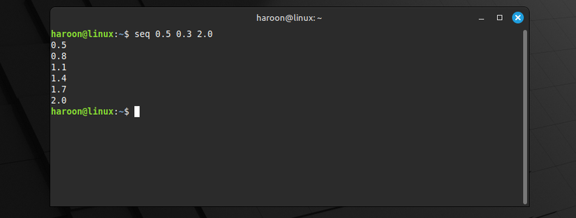 Gerando sequências flutuantes usando o valor flutuante especificado