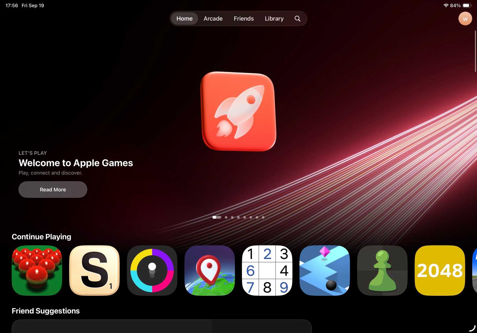 Games app in iPadOS 26.