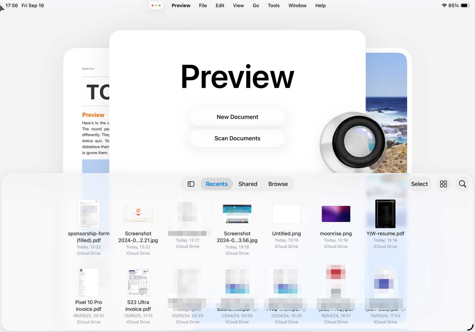 Preview app on an iPad running iPadOS 26.