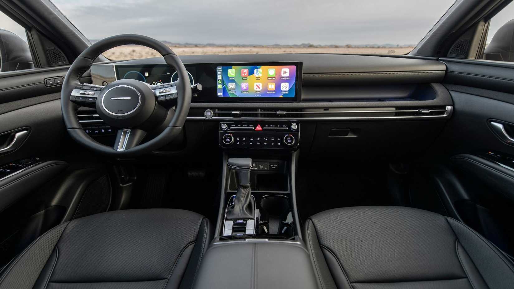 Shot inside the caboin of a 2025 Hyundai Santa Cruz Limited.