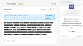 Mailspring built-in language translator.