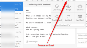 Mailspring email snoozing option.