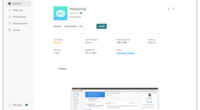 Mailspring in Ubunu App Store available as a Snap package.