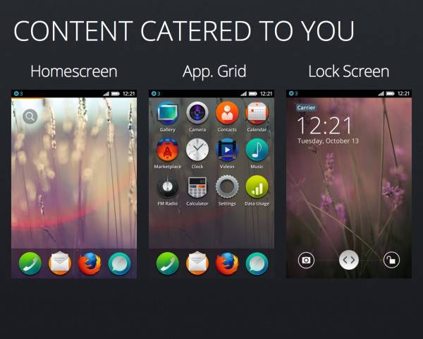 Firefox OS interface.