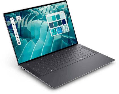 The Dell 14 Premium (DA14250) laptop sitting open.