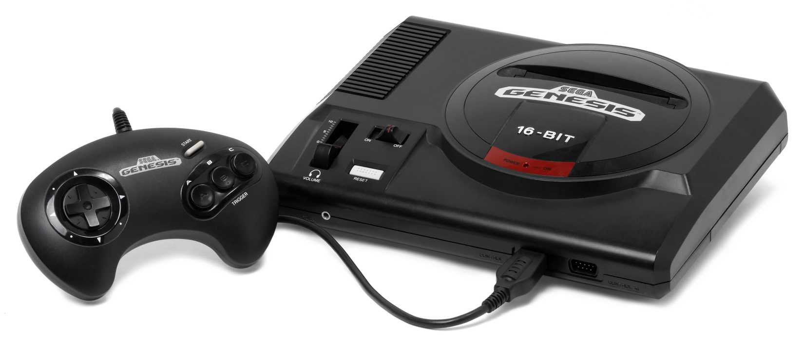 Original Sega Genesis console on a white background.