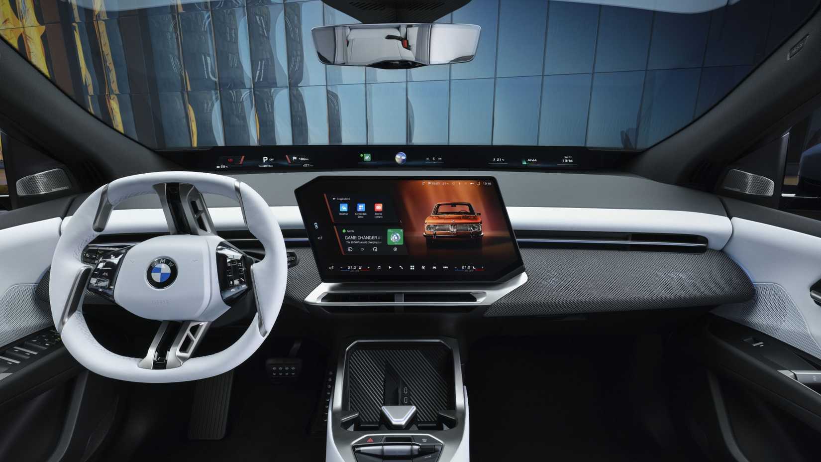 Interior shot of the dashboard in a 2026 BMW iX3