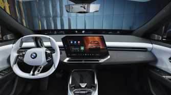 Interior shot of the dashboard in a 2026 BMW iX3