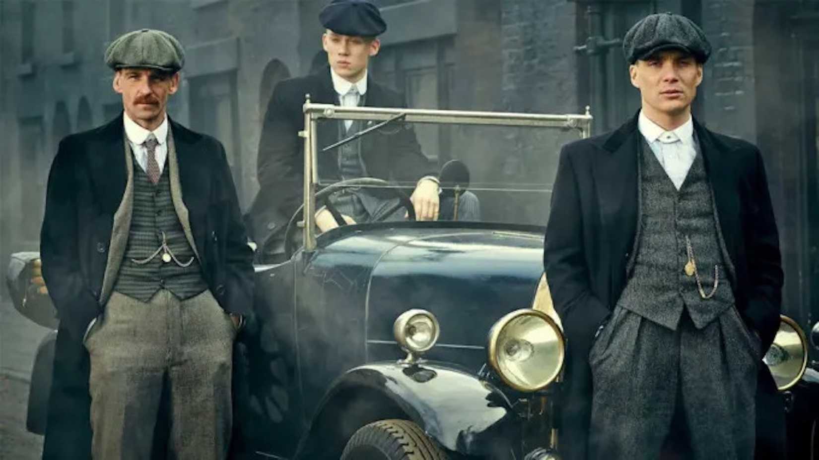 Official Peaky Blinders image feat. Cillian Murphy, Paul Anderson, and Joe Cole.