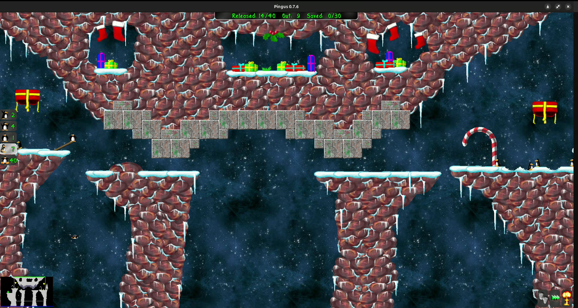 Pingus game christmas level