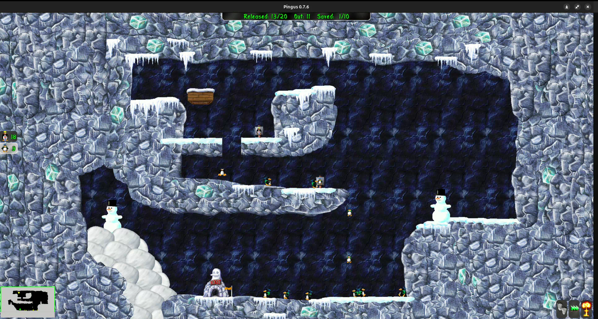 Pingus in-game visuals