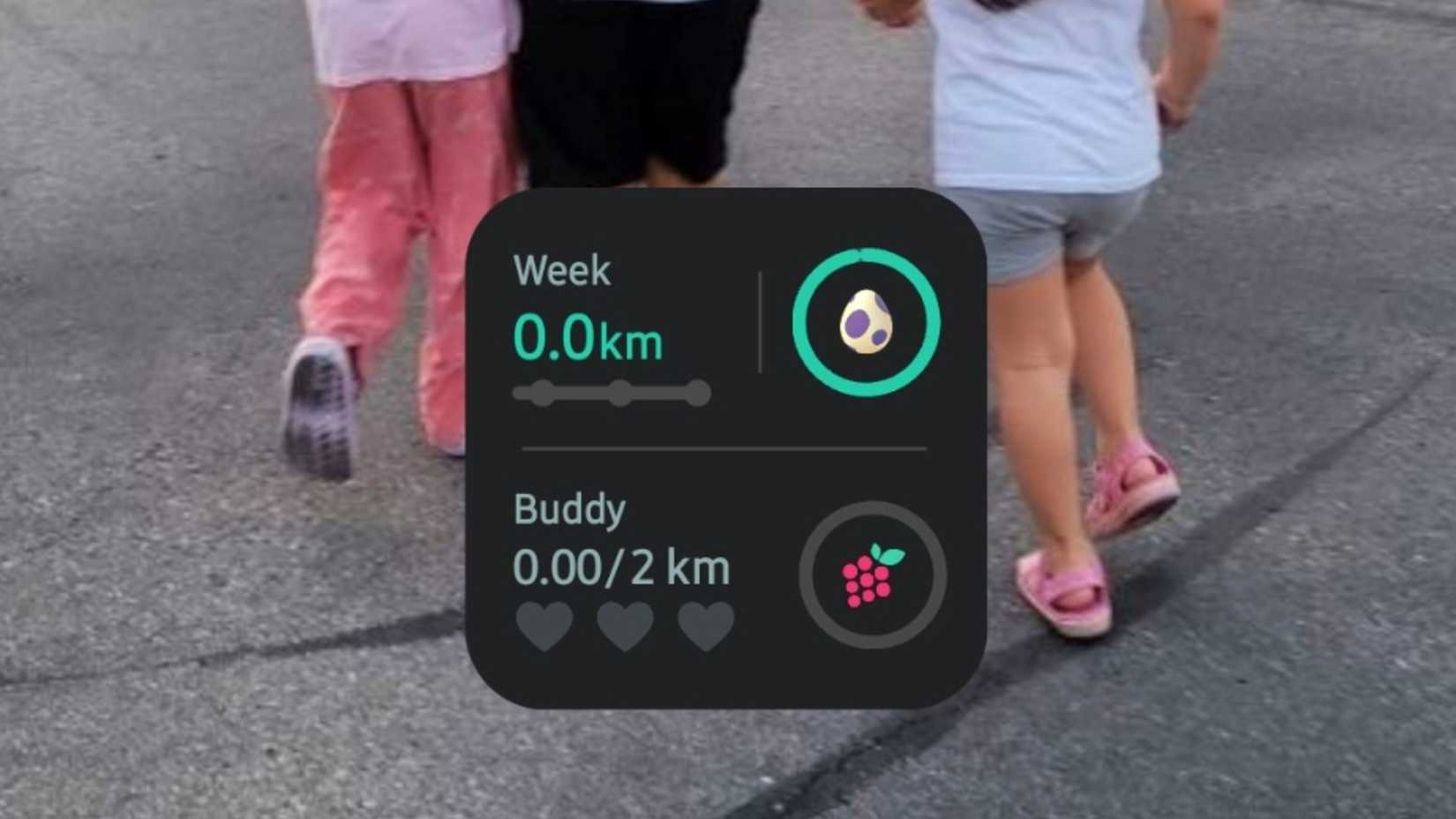 Pokemon GO widget on an Android home screen