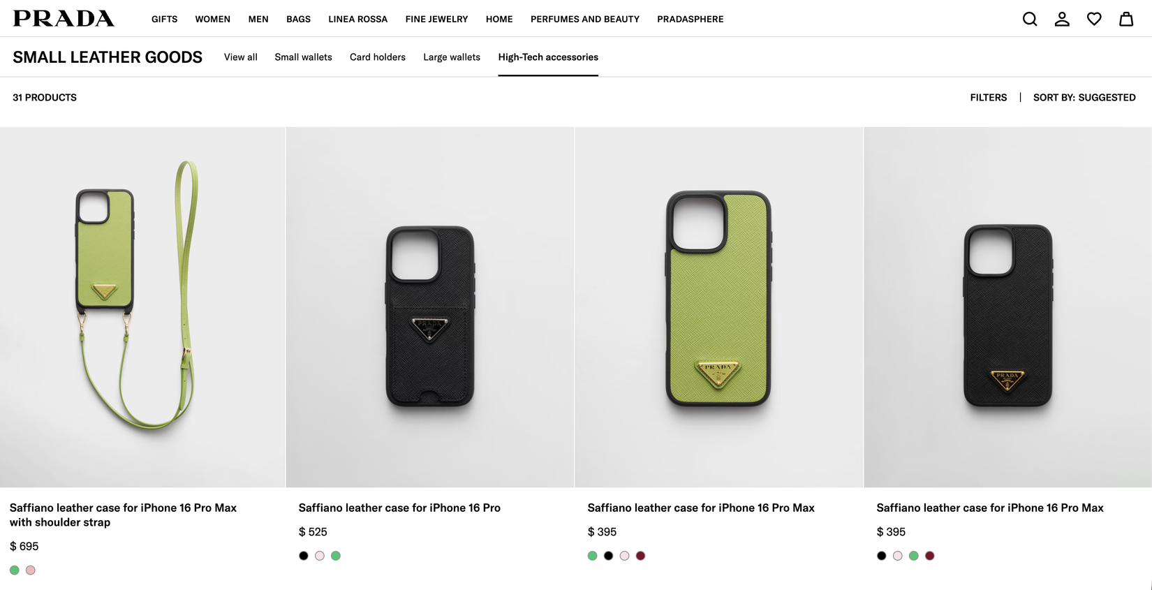 Prada phone cases.